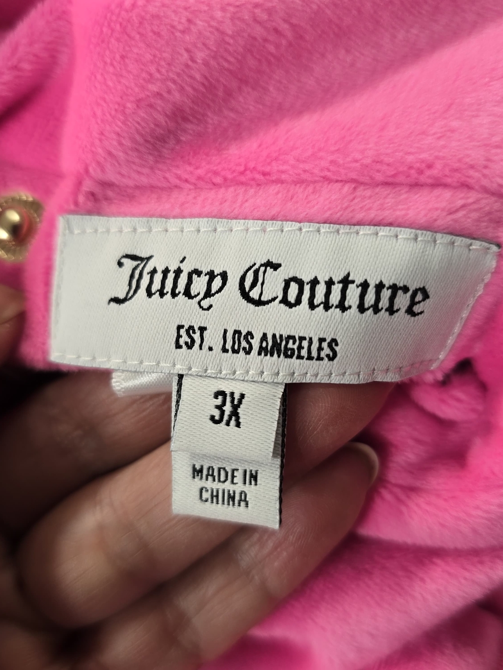 Women's Juicy Couture Reversible Bomber Jacket in Retro Pink 3X Gold/Pink - Picture 15 of 15